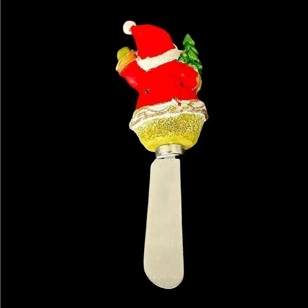 Stainless Steel Christmas Holiday Santa Snowman Cheese Spreader